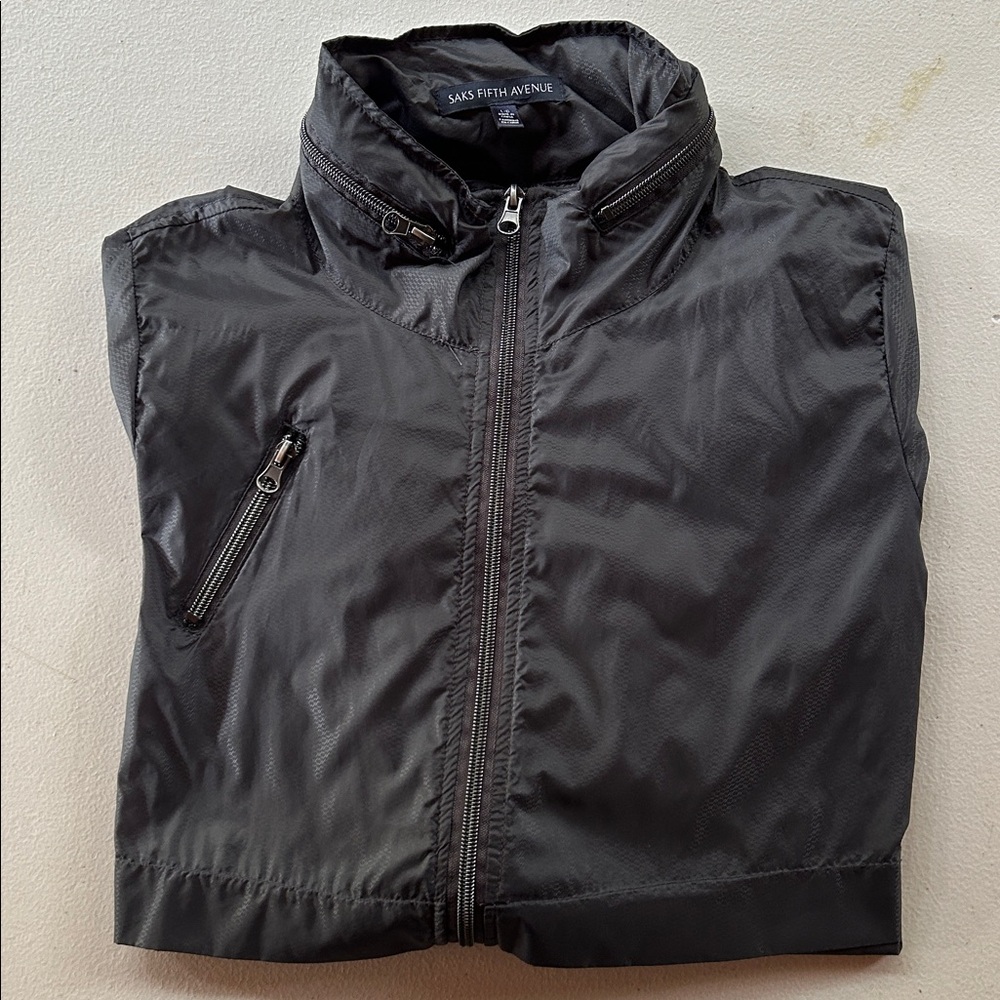 Saks Fifth Avenue Charcoal Windbreaker (L)